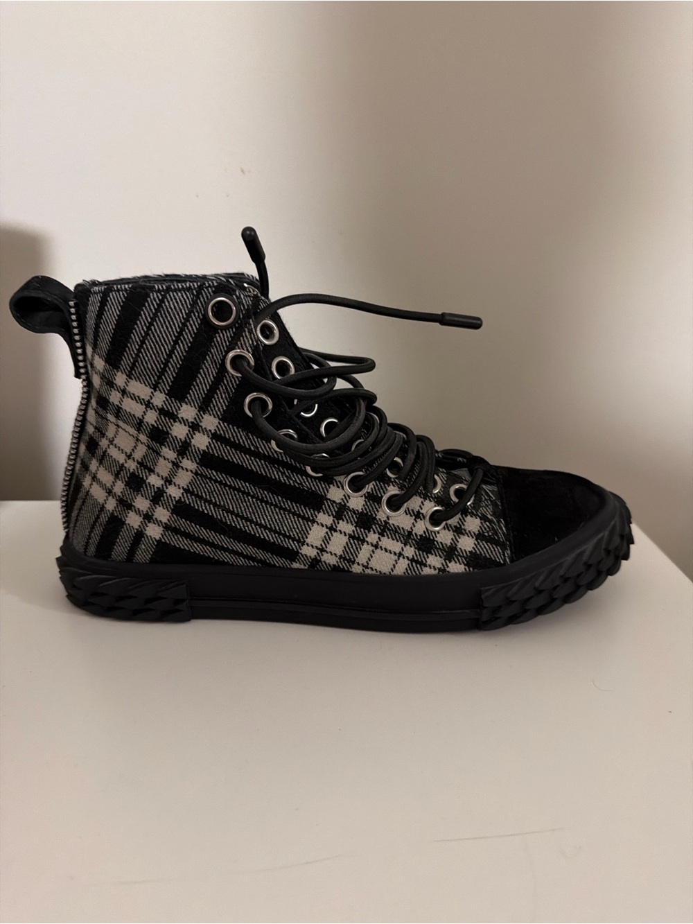 Giuseppe Zanotti "Plaid" High-Top Sneakers